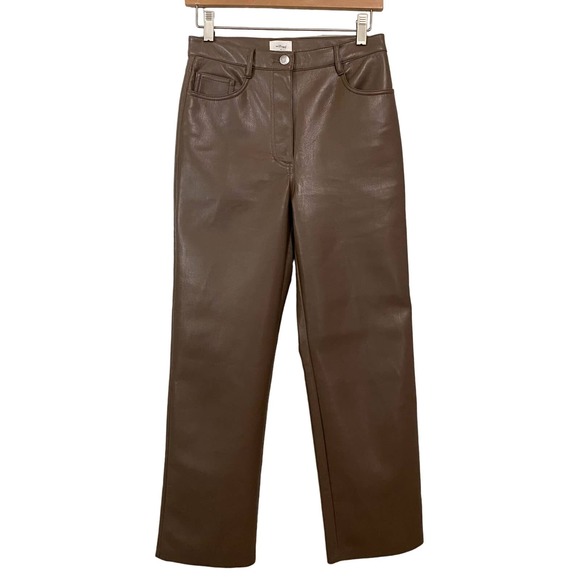 Aritzia Brown Straight Leg Pants - Picture 1 of 10
